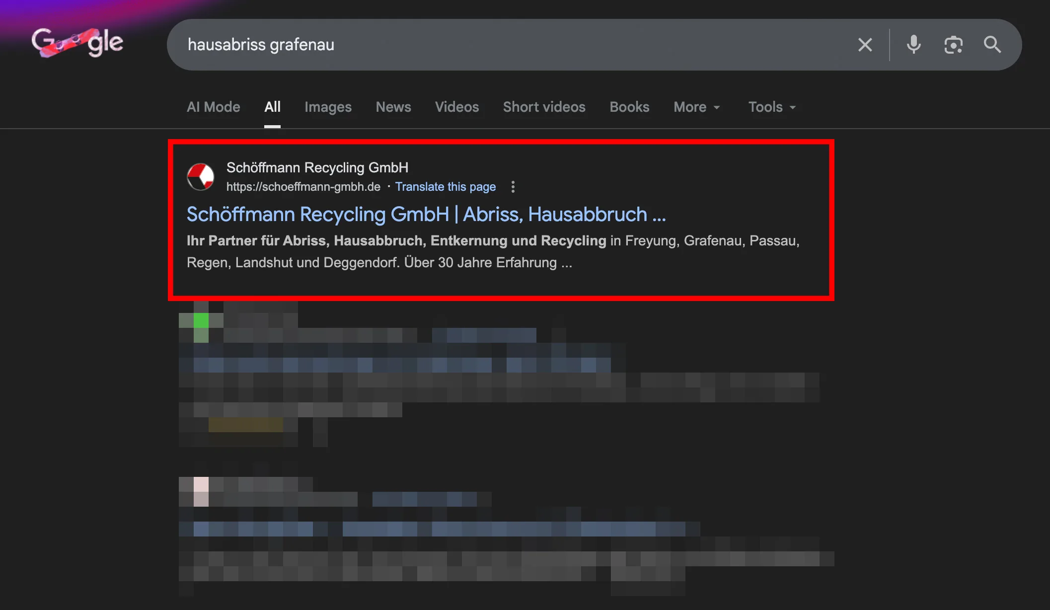 Website für Schöffmann Recycling GmbH Teaser